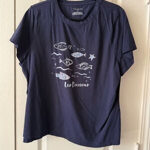 Talbots Navy Blue Short Sleeve Tee